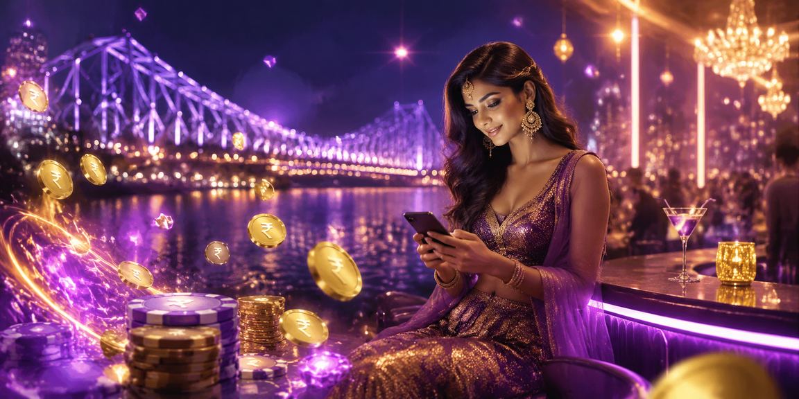 Player enjoying Andar Bahar game on mobile in Kolkata city